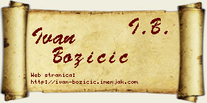 Ivan Božičić vizit kartica